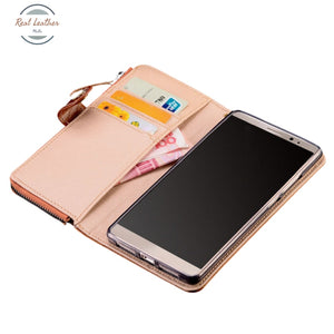 Natural Leather Case Voor Samsung Galaxy S21 S22 Ultra S20 Fe S9 S10 Plus Note 20 10 A32 A71 A51 A52