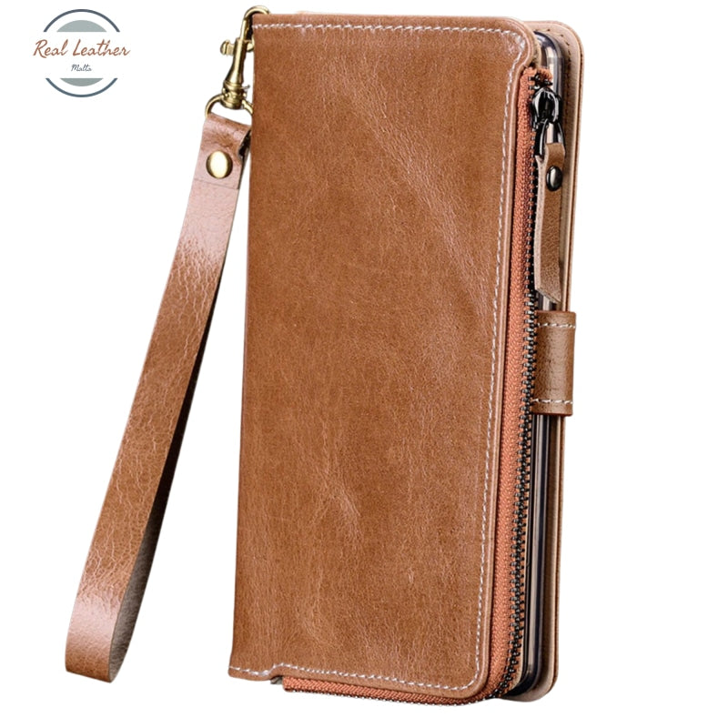Natural Leather Case Voor Samsung Galaxy S21 S22 Ultra S20 Fe S9 S10 Plus Note 20 10 A32 A71 A51 A52