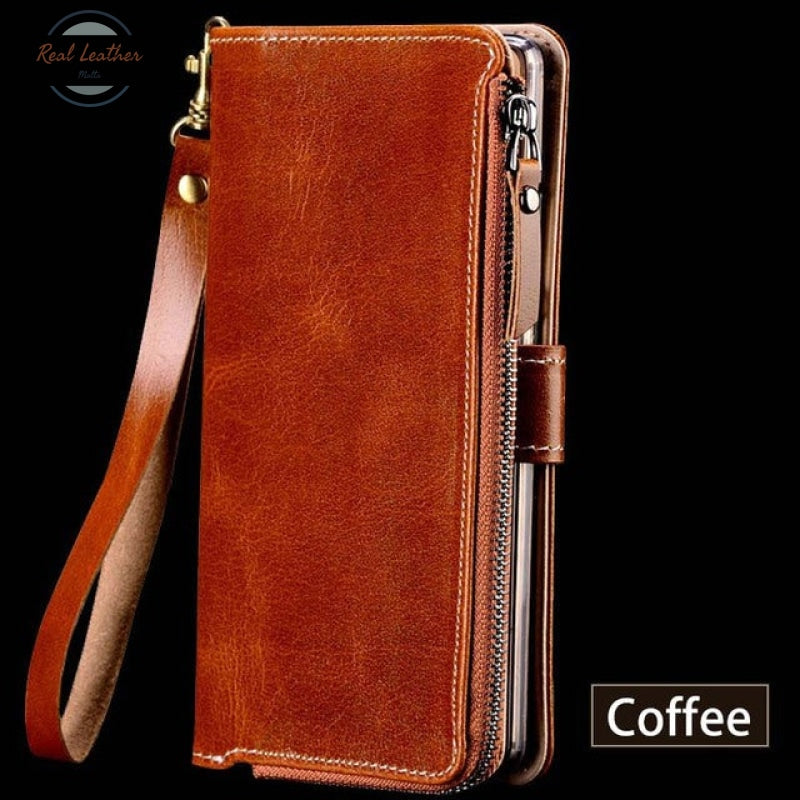 Natural Leather Case Voor Samsung Galaxy S21 S22 Ultra S20 Fe S9 S10 Plus Note 20 10 A32 A71 A51 A52