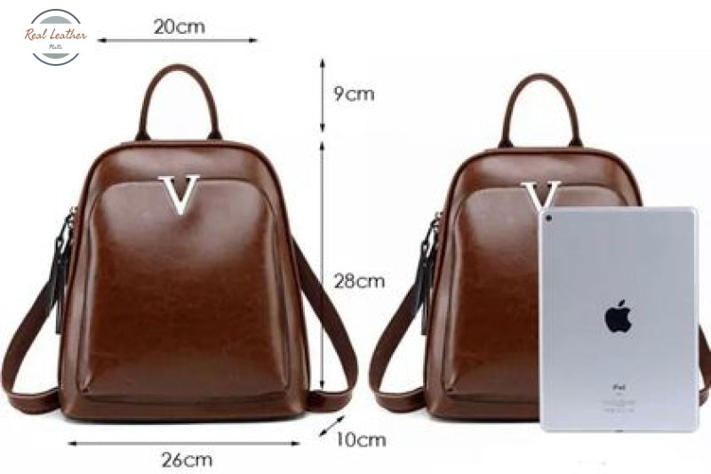 Oil Wax Leather Backpack Backpacks