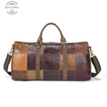 Patchwork Leather Travel Bag Color Pattern
