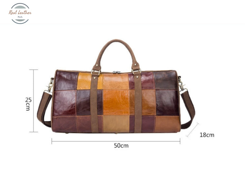 Patchwork Leather Luxury Travel Bag Duffel Bags