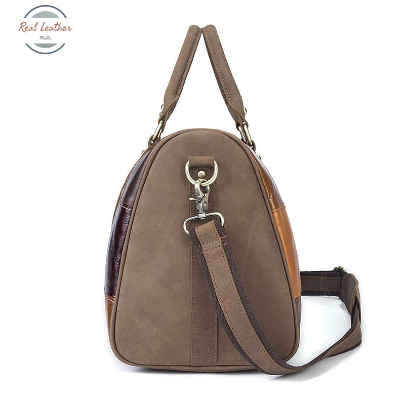 Patchwork Leather Travel Bag