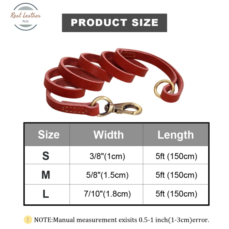 Personalized Leather Dog Collar Leash Set Leash Set
