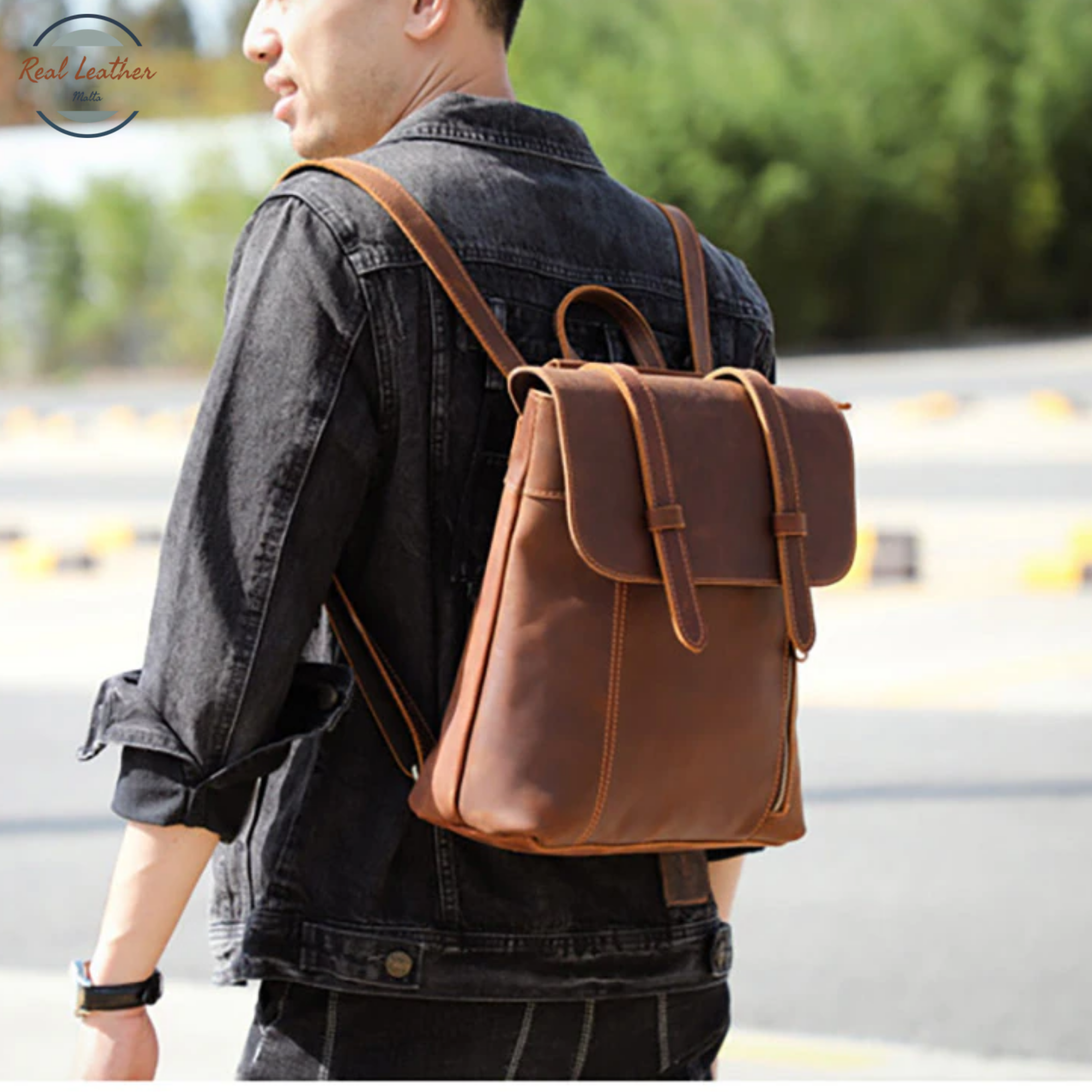 Retro Cowhide Backpack