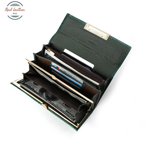 Genuine Leather Luxury Long Wallet