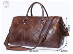 Plaid Leather Travel Bag Luggage & Bags