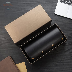 Portable 3 Slots Travel Watch Storage Leather Case