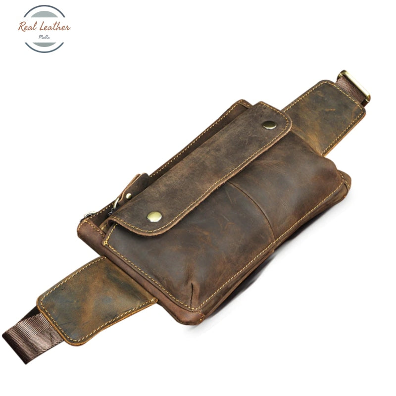 Real Leather Mens Casual Waist Pack