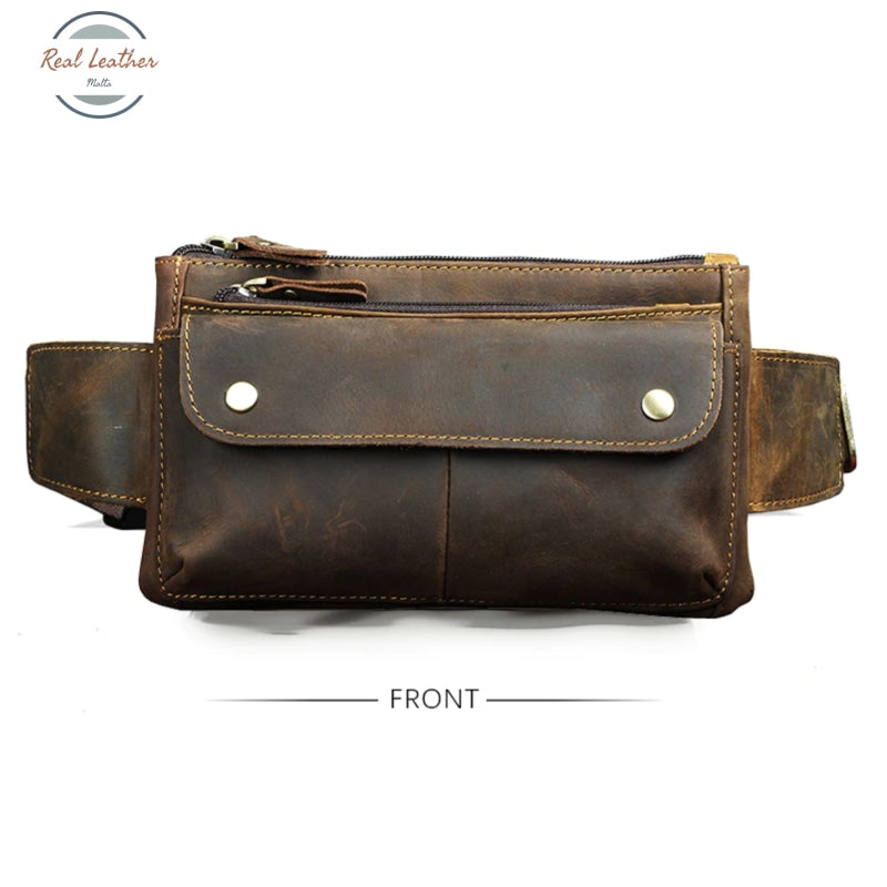 Real Leather Mens Casual Waist Pack