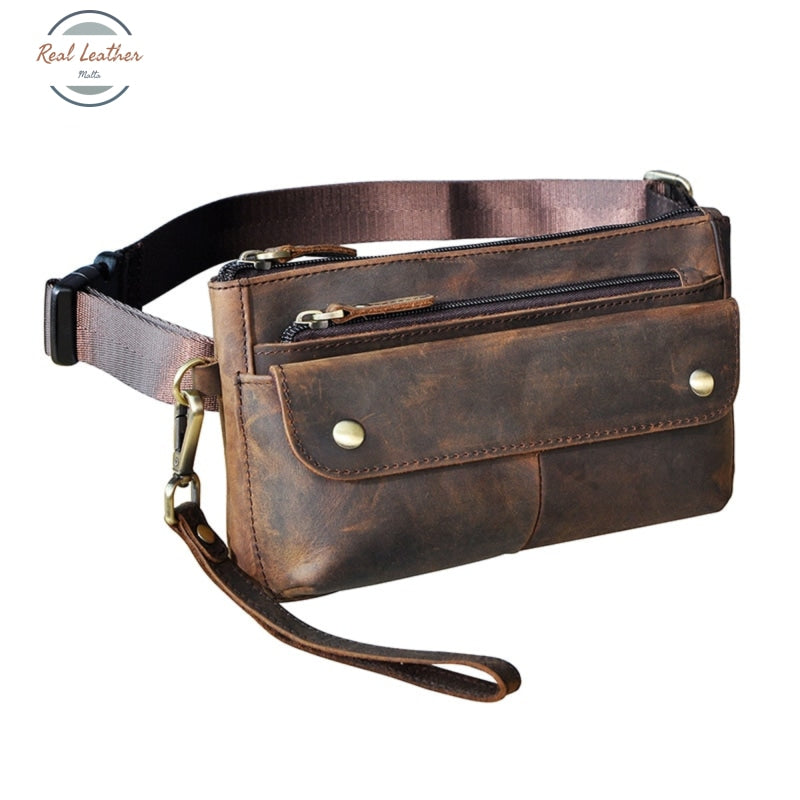 Real Leather Mens Casual Waist Pack
