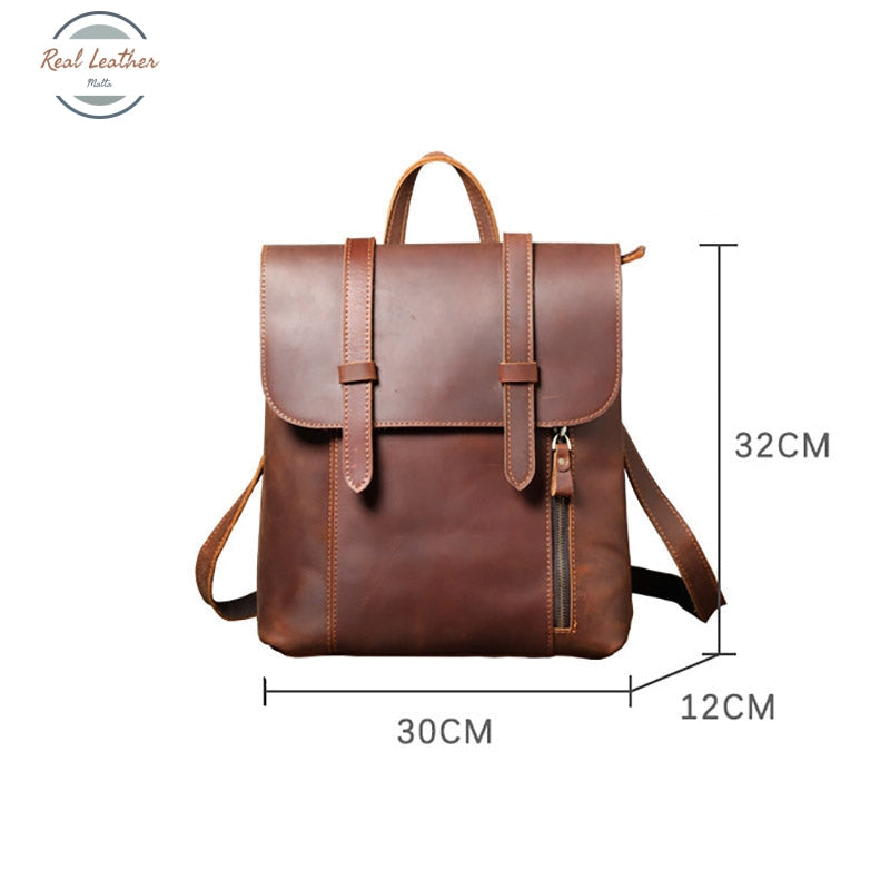 Retro Cowhide Backpack