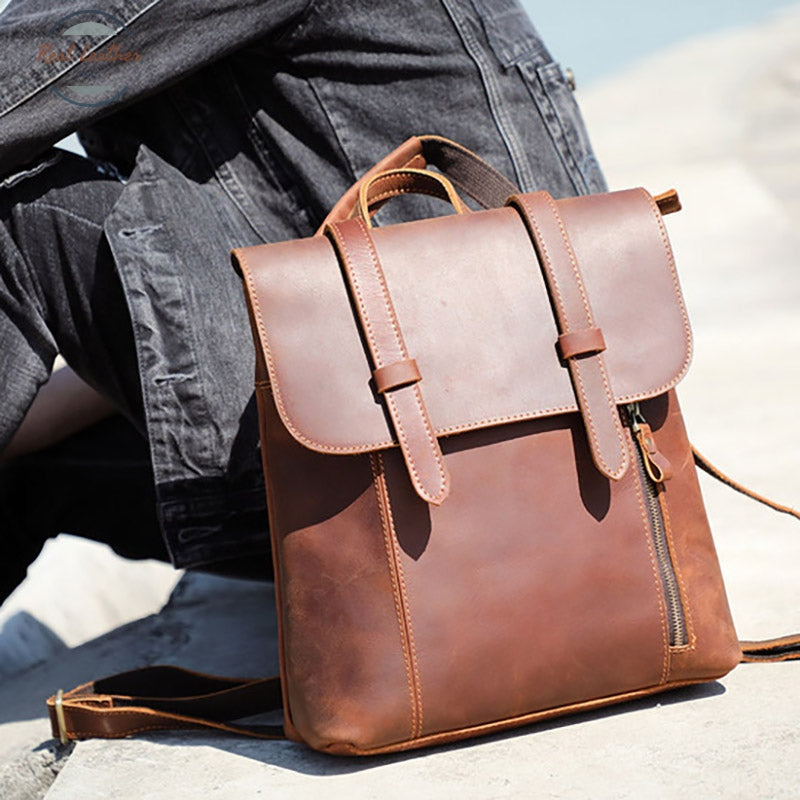 Retro Cowhide Backpack