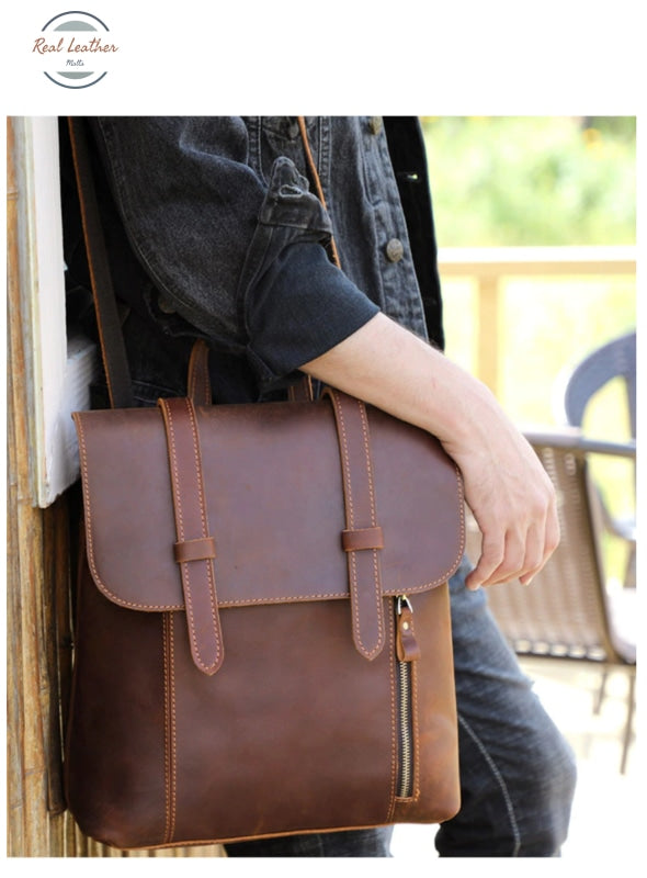 Retro Cowhide Backpack