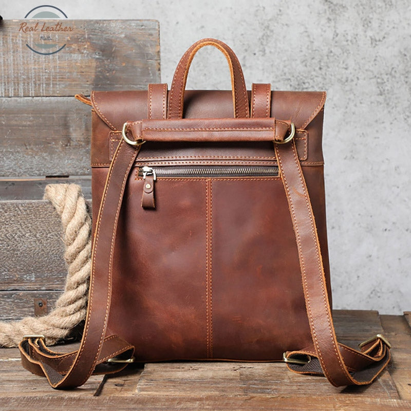 Retro Cowhide Backpack