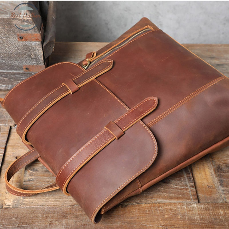 Retro Cowhide Backpack