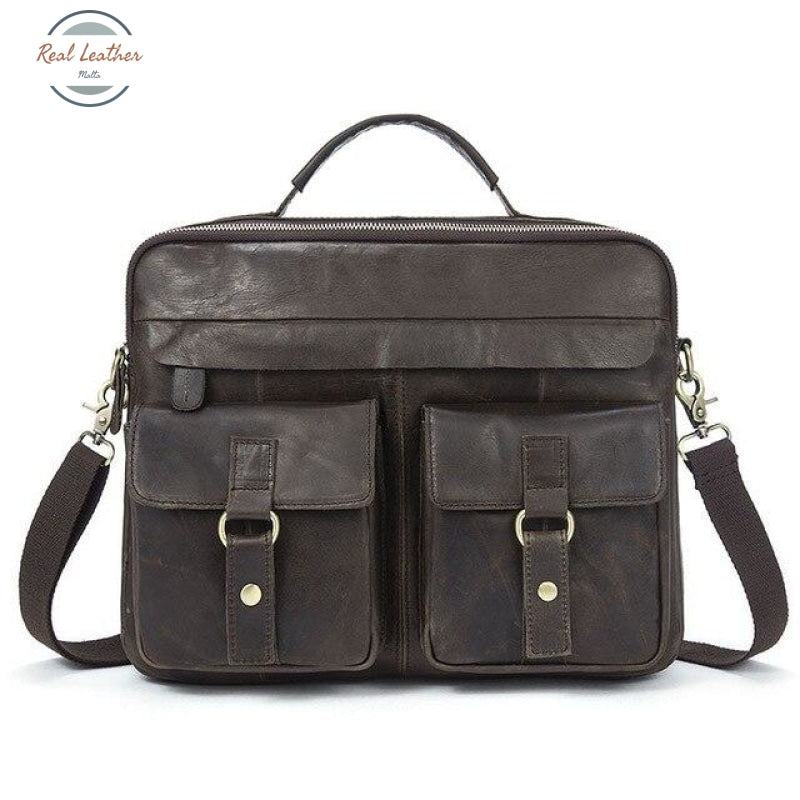 Retro Genuine Leather Cross Body / Laptop Bag Crazy Horse 2 Bags