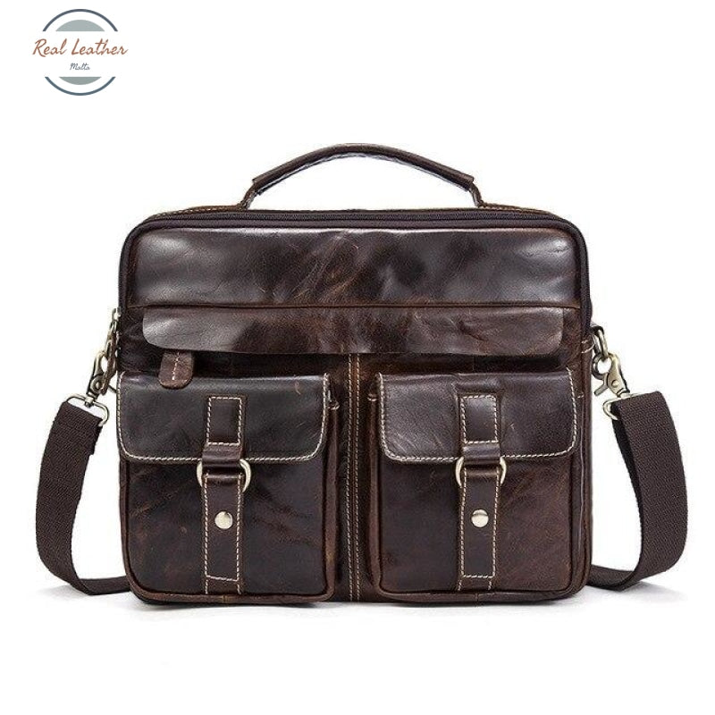 Retro Genuine Leather Cross Body / Laptop Bag Trumpet Oil Bags