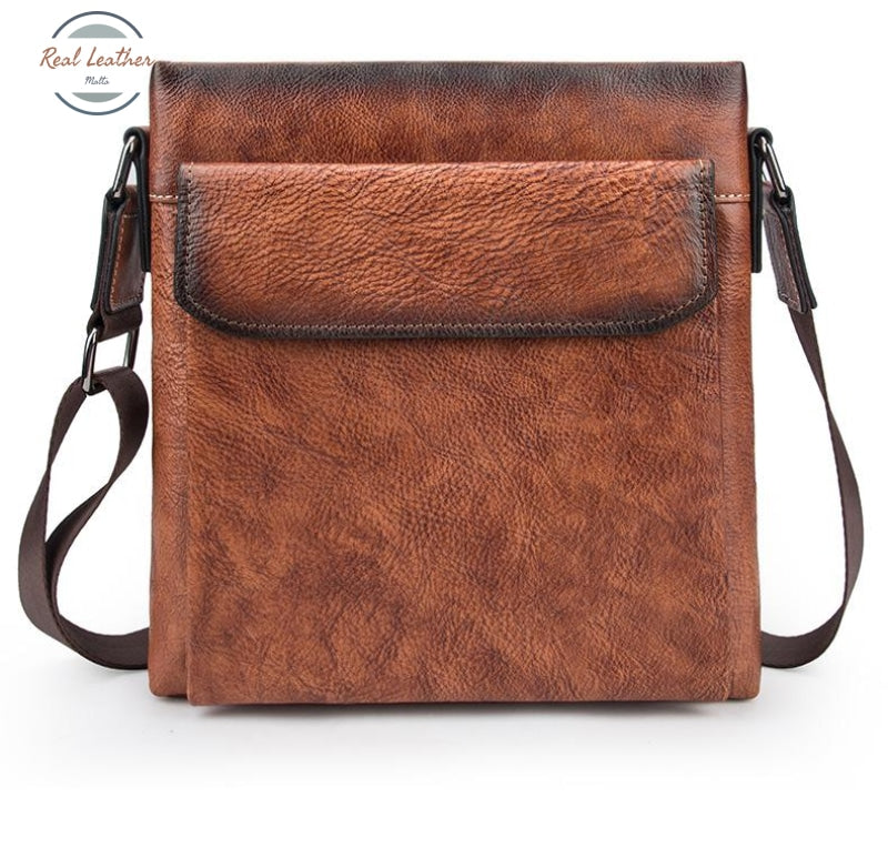 Retro Leather Cross Body Bag Auburn Messenger Bags