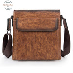 Retro Leather Cross Body Bag Brown Messenger Bags