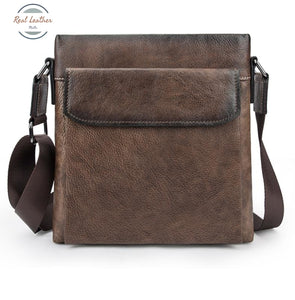 Retro Leather Cross Body Bag Coffee Messenger Bags