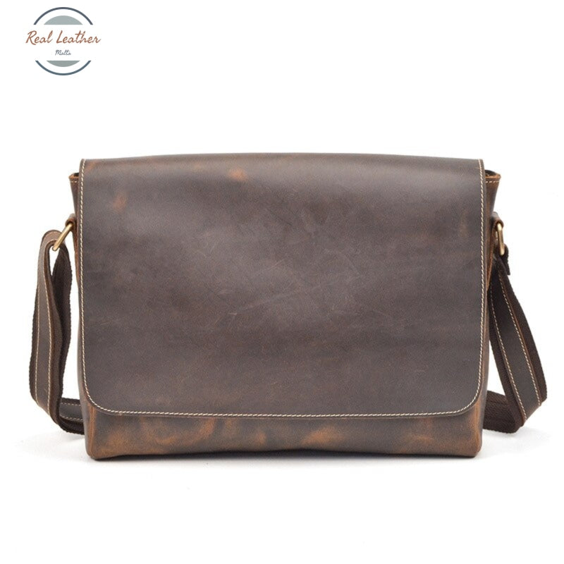 Retro Leather Men Messenger Bag Brown Bags