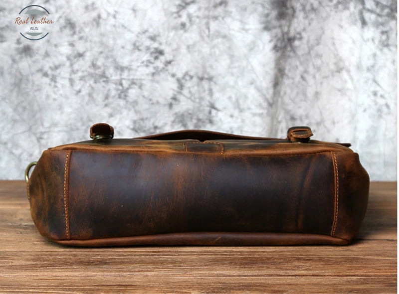 Retro Leather Mens Casual Briefcase Bags