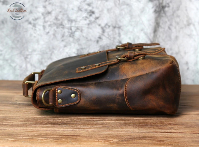 Retro Leather Mens Casual Briefcase Bags