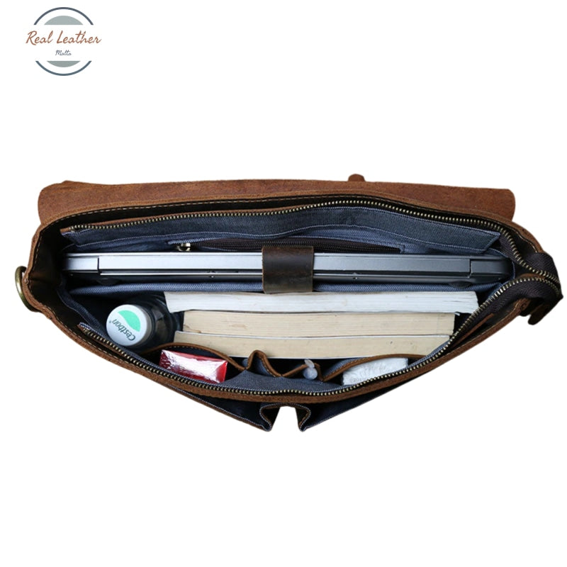Retro Leather Mens Casual Briefcase Bags