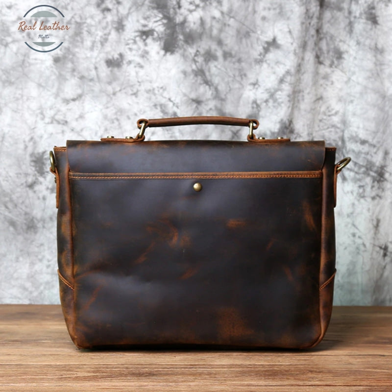Retro Leather Mens Casual Briefcase Bags