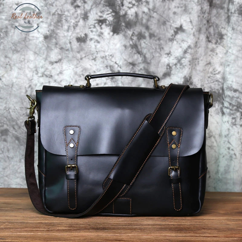 Retro Leather Mens Casual Briefcase Bags