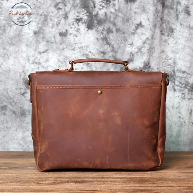 Retro Leather Mens Casual Briefcase Bags