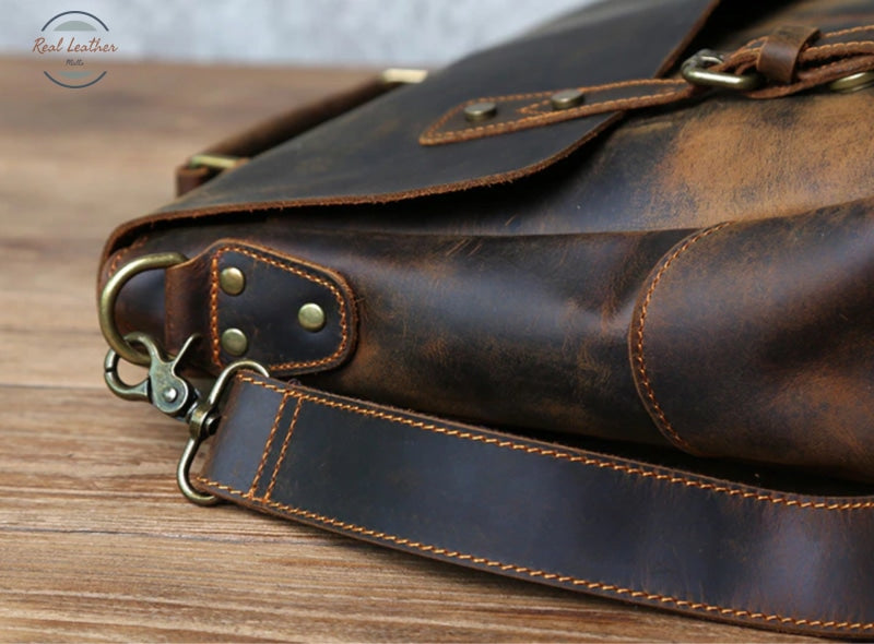 Retro Leather Mens Casual Briefcase Bags