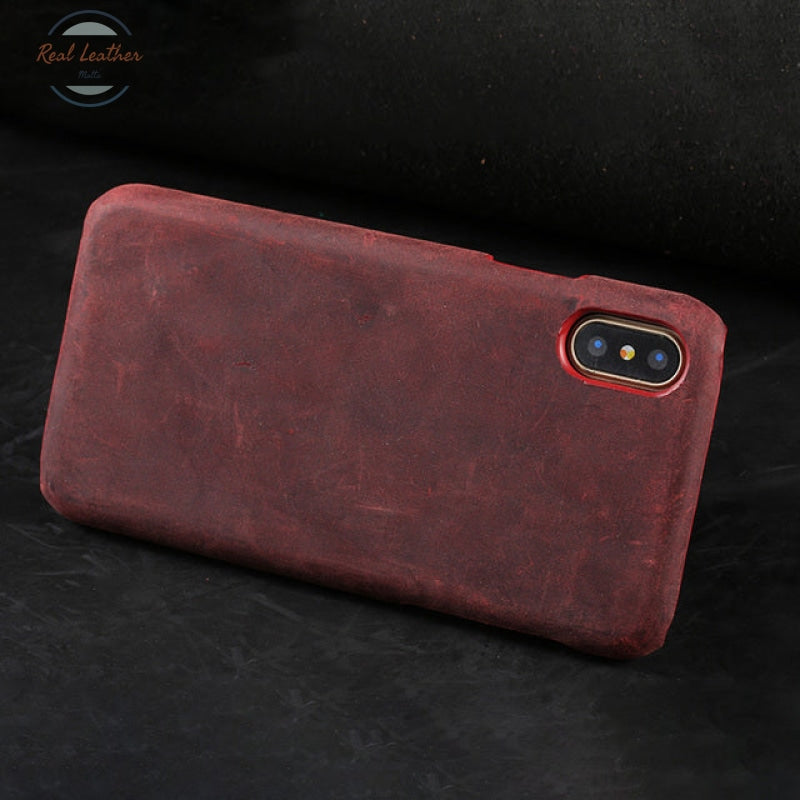 Retro Luxe Echt Pull-Up Leer Telefoon Case Voor Iphone X 13 Pro Max 12 Mini 11 Max Xr Xs 5S Se 2020
