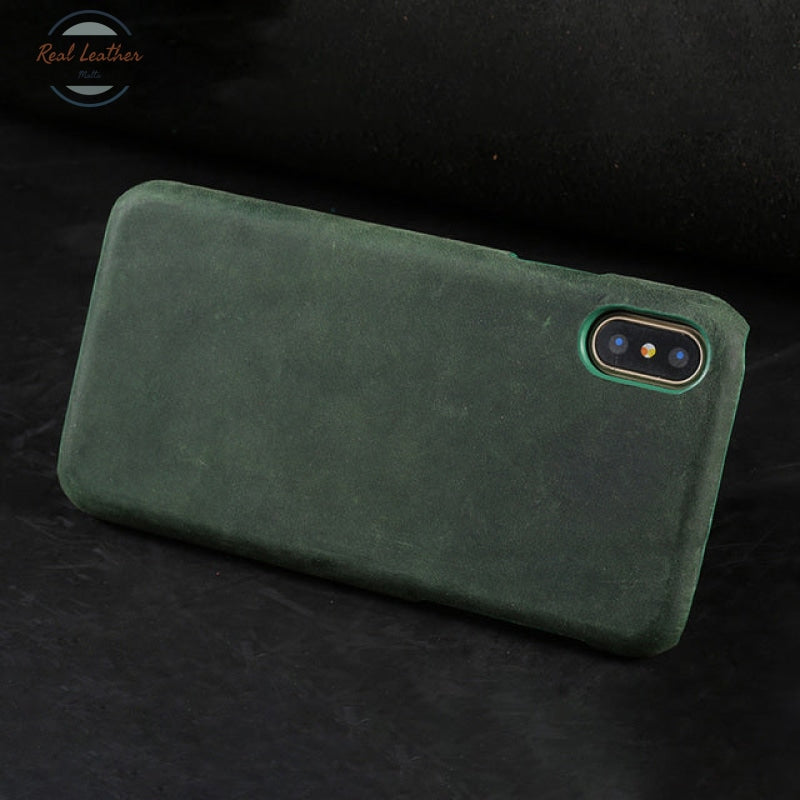 Retro Luxe Echt Pull-Up Leer Telefoon Case Voor Iphone X 13 Pro Max 12 Mini 11 Max Xr Xs 5S Se 2020