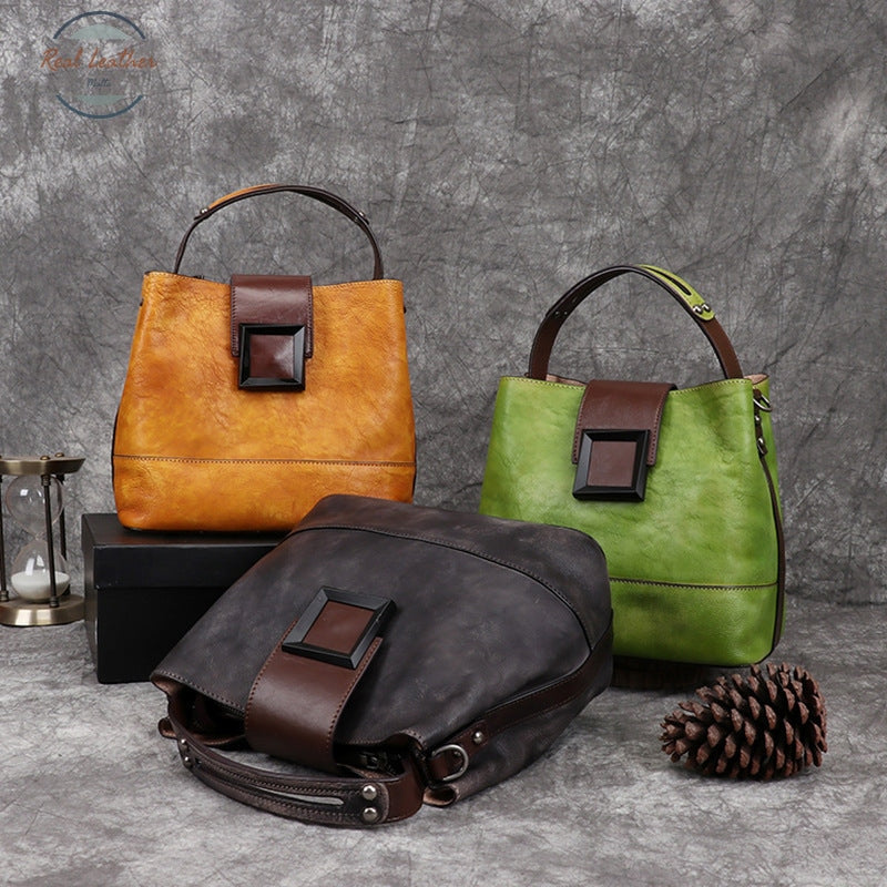 Retro Leather Women Shoulder Bag