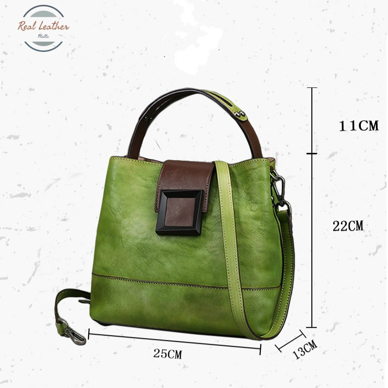 Retro Leather Women Shoulder Bag