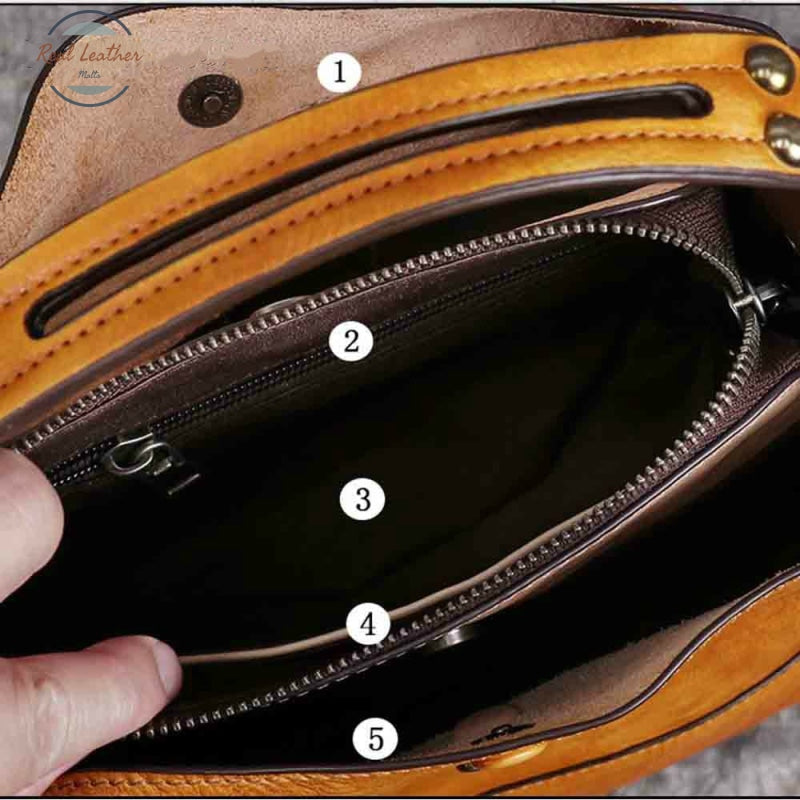 Retro Leather Women Shoulder Bag