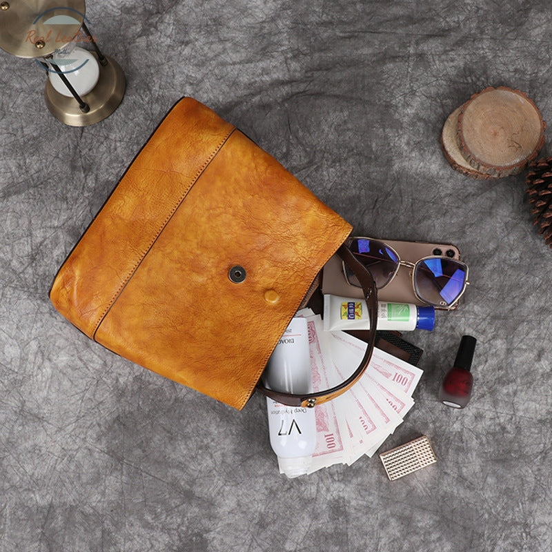 Retro Leather Women Shoulder Bag