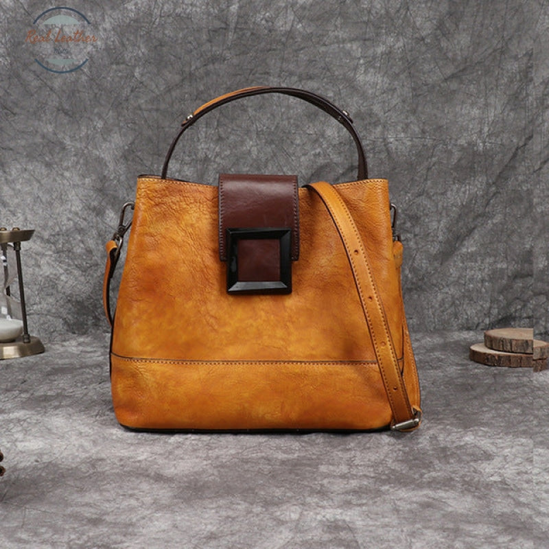 Retro Leather Women Shoulder Bag