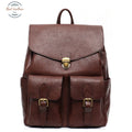 Sc Vrouwen Echt Lederen Grote Rugzakken Purse Vintage Multi Pockets School Schoudertassen Casual