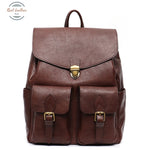 Sc Vrouwen Echt Lederen Grote Rugzakken Purse Vintage Multi Pockets School Schoudertassen Casual