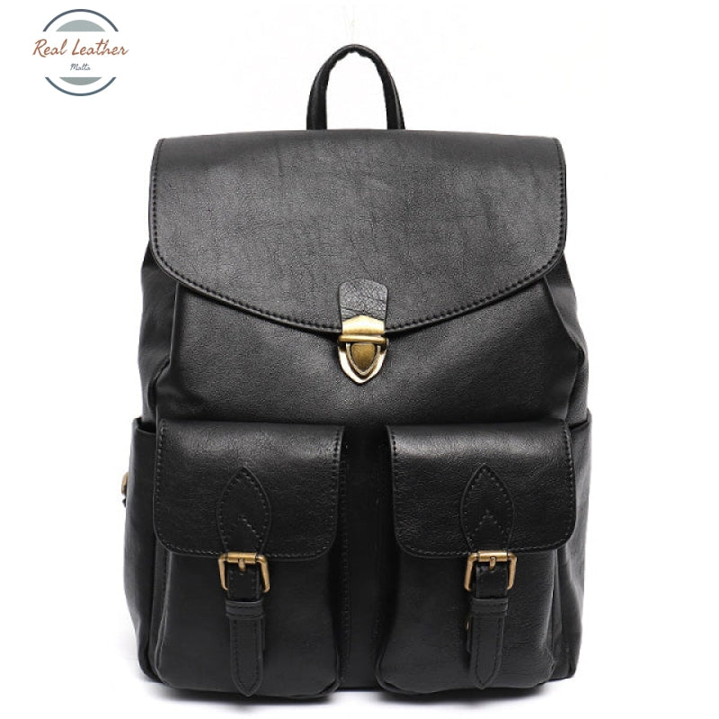 Sc Vrouwen Echt Lederen Grote Rugzakken Purse Vintage Multi Pockets School Schoudertassen Casual
