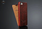 Sheepskin Vertical Flip Genuine Leather Cover Case For Apple Phone Cases