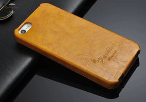 Sheepskin Vertical Flip Genuine Leather Cover Case For Apple Phone Cases