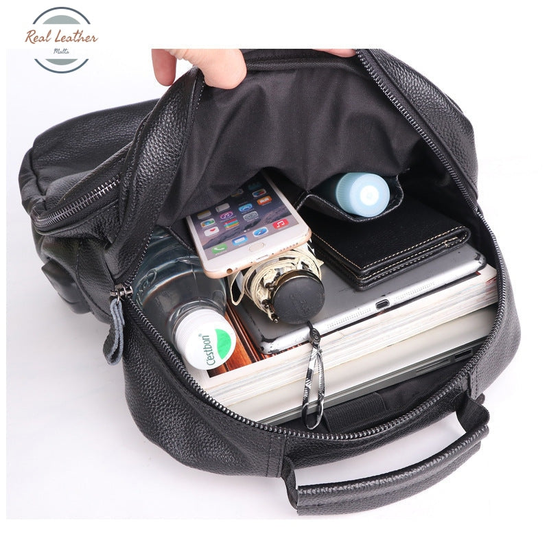 Soft Genuine Leather Backpack