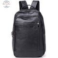 Soft Genuine Leather Backpack Black