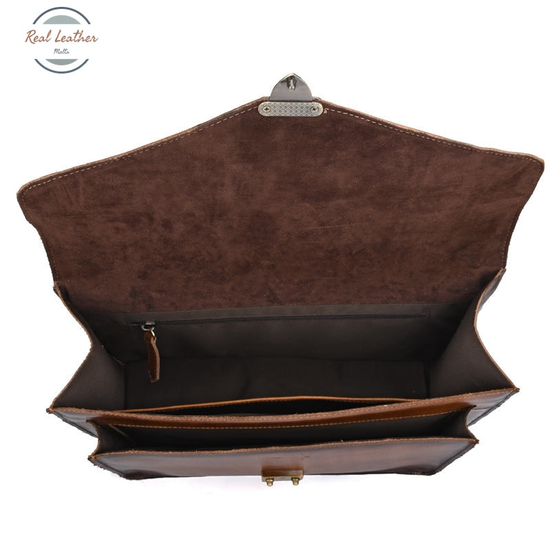 Johnature Vintage Men Business Soft Leather Briefcase 2021 New First Layer Cowhide Laptop Bag Solid