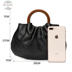 Top Handle Leather Shoulder Bag