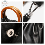 Top Handle Leather Shoulder Bag